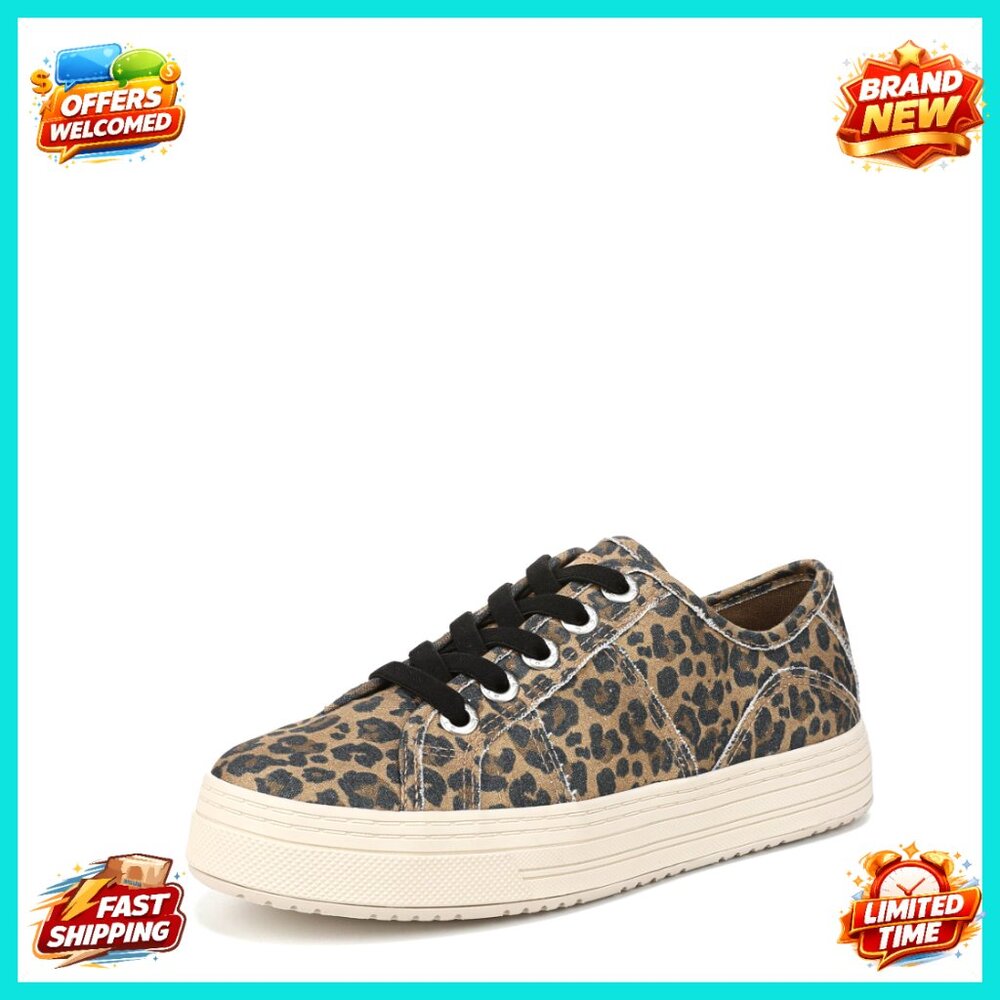 Vegan Platform Sneakers Casual Comfort Lightweight Flex Sole Distressed Details